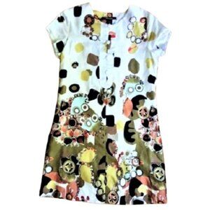 Vintage 90s Vertigo Paris cotton & silk blend shift tunic dress